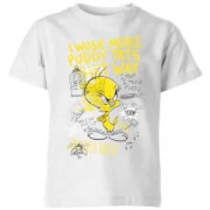 Image of Looney Tunes Tweety Pie More Puddy Tats Kids T-Shirt - White - 5-6 Years
