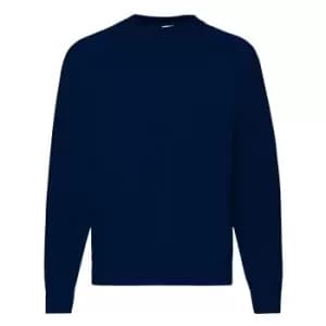 Image of Fruit Of The Loom Mens Raglan Sleeve BelcoroA Sweatshirt (XL) (Deep Navy)