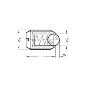 Image of GN615-M12-K Spring Plunger; Steel; Standard Spring