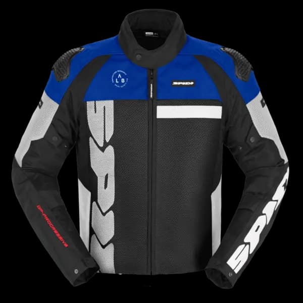 Image of Spidi Progressive Net Windout Jacket White Light Blue Size 3XL