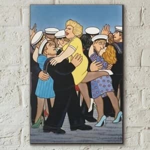 Image of Tile 8x12 Sailors & Sweethearts By Beryl Cook Wall Art