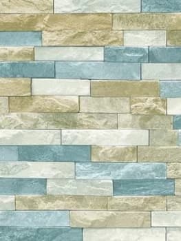 Image of Arthouse Azure Slate Wallpaper ; Natural