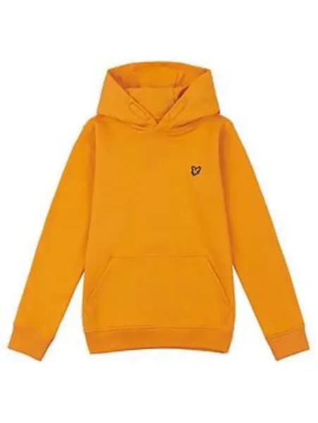Image of Lyle & Scott Boys Classic Hoodie - Orange, Size 7-8 Years Orange VRWDV Unisex 7-8 YEARS