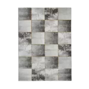 Image of Textured Block Pattern Rug