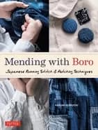Image of mending with boro japanese running stitch and patching techniques