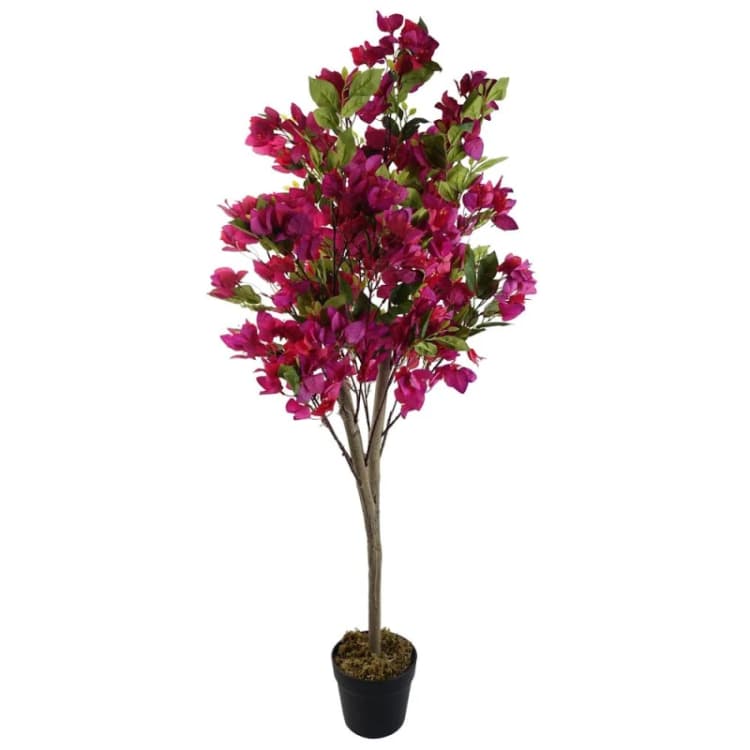 Image of Leaf Design 120cm Artificial Pink Bougainvillea Tree