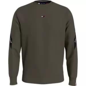 Image of Tommy Sport Tape Crew Sweater - Green