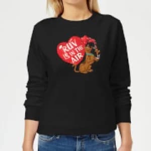 Image of Scooby Doo Ruv Is In The Air Womens Sweatshirt - Black