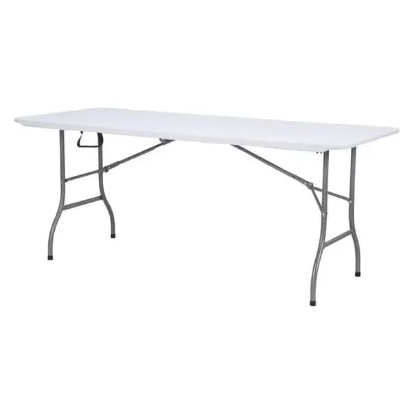 Image of Streetwize Folding Blow Moulded Table 180cm x 72cm - White 178x72x74