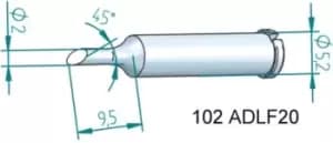 Image of Ersa 2mm Hoof Soldering Iron Tip for use with i-Tool
