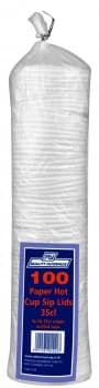 Image of Caterpack Paper Cup Sip Lids 12oz (35cl) PK100