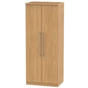 Image of Robert Dyas Edina Ready Assembled 2-Door Wardrobe - Modern Oak