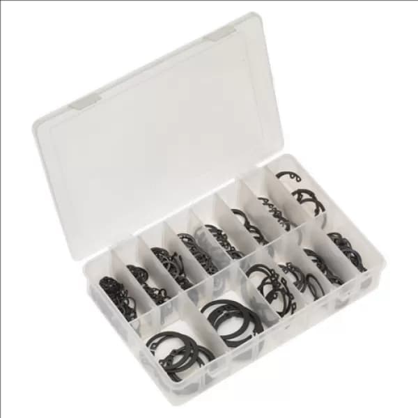 Image of Genuine SEALEY AB017CC Circlip Assortment 200pc Internal & External Metric