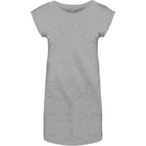 Image of Kariban Womens/Ladies T-Shirt Dress (S/M) (Light Grey)