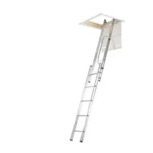 Image of Werner 2 Section 10 Tread Sliding Loft Access Kit Silver