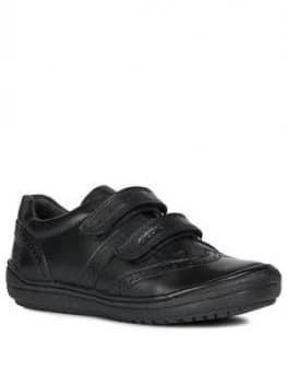 Image of Geox Hadriel Strap School Shoes - Black, Size 9 Younger