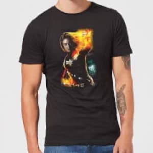 Image of Captain Marvel Galactic Shine Mens T-Shirt - Black