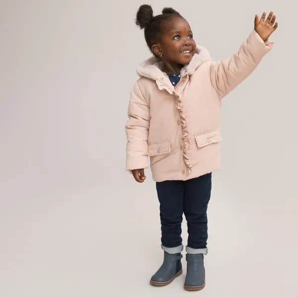 Image of Recycled Long Padded Jacket with Hood
