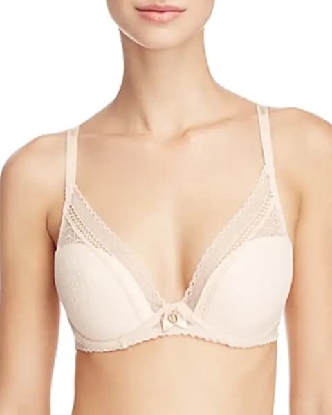 Image of Chantelle Festivite Lace Plunge Contour Bra