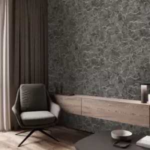 Image of Boutique - Carrara Textured Plain Onyx Wallpaper - White
