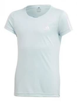 Image of Adidas Youth Girls Training Equip Tee - Light Blue