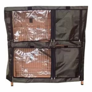 Image of Charles Bentley Grey Two Storey Pet Hutch