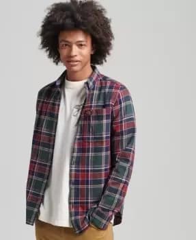Image of Superdry Mens Organic Cotton Vintage Lumberjack Shirt Green / Doyle Check Green - Size: S