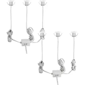 Image of 2 PACK 3 PACK Flush / Recessed Ceiling Downlight White Aluminium 1W LED