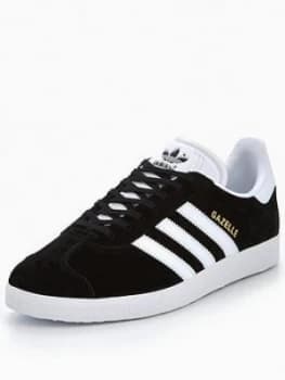 Image of adidas Originals Gazelle OG Trainers - Black/White, Size 10, Men