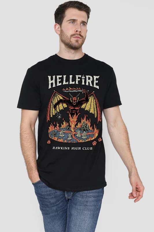 Image of Stranger Things Stranger Things T-Shirt - Black XL Unisex