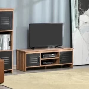 Image of HOMCOM TV Stand Cabinet Unit for TVs up to 42" with 2 Drawers and 2 Storage Compartment Wire Hole Entertainment Console for Living Room Black