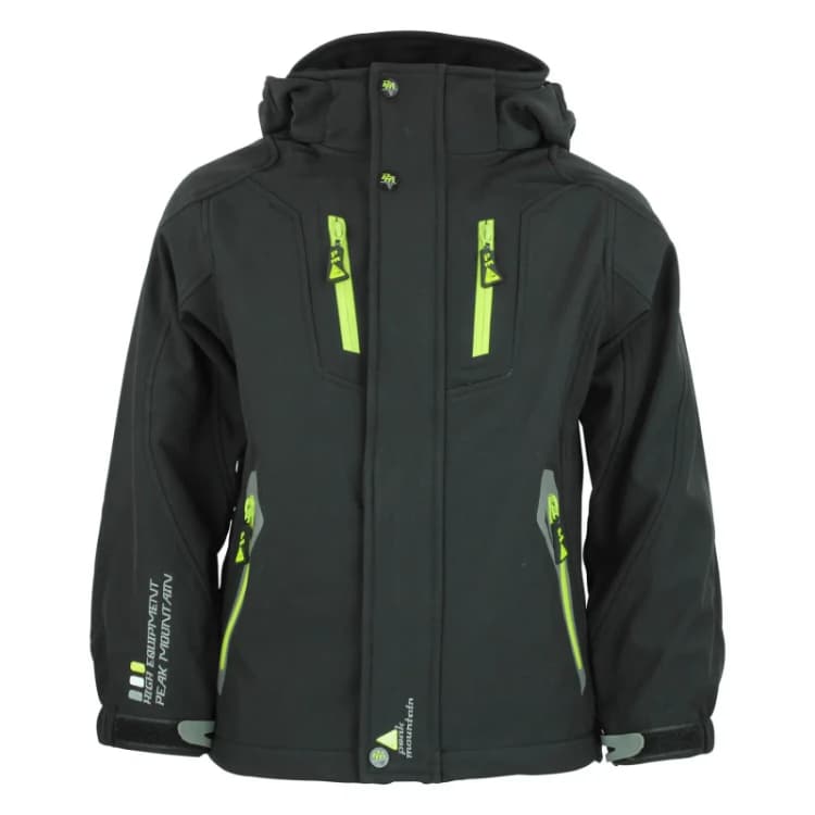 Image of Peak Mountain Children's softshell jacket Peak Mountain Ecilo Noir Male 5 ans ECILO/3-8/BG-NOIR