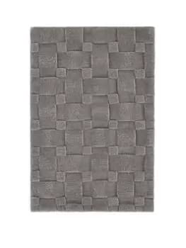 Image of Cosy Cottage Weave Grey Rug 80X150