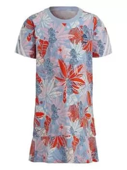 Image of adidas Sportswear Girs Kids Disney Moana Dress, Light Pink, Size 5-6 Years