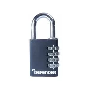 Image of Black Die-Cast Combination Padlock 40mm - Defender