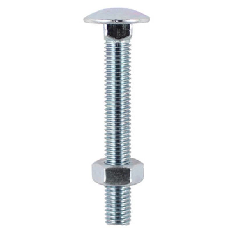 Image of Coach Bolts and Nut Zinc Plated 08110CBP Size: M8