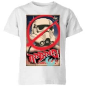 Image of Star Wars Rebels Poster Kids T-Shirt - White - 9-10 Years