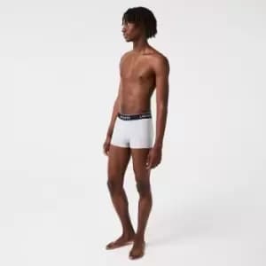 Image of Lacoste Pack Of 3 Casual Black Trunks Size 7 - XXL Grey Chine