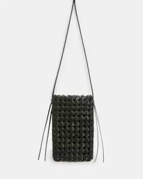 Image of AllSaints Dominique Knotted Leather Phone Holder