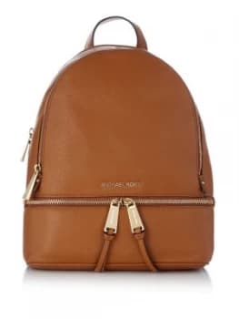 Image of Michael Kors Rhea Zip Back Pack Light Brown