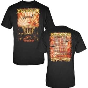 Image of Megadeth - China Whitehouse Unisex Large T-Shirt - Black
