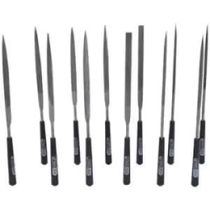 Image of KS Tools 140.3050 Needle file set with plastic handle, 12 Piece