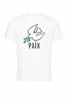 Image of Mens French Connection Paix T Shirt White