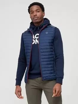 Image of Jack & Jones Jack & Jones Padded Gilet, Navy Blazer Size XL Men