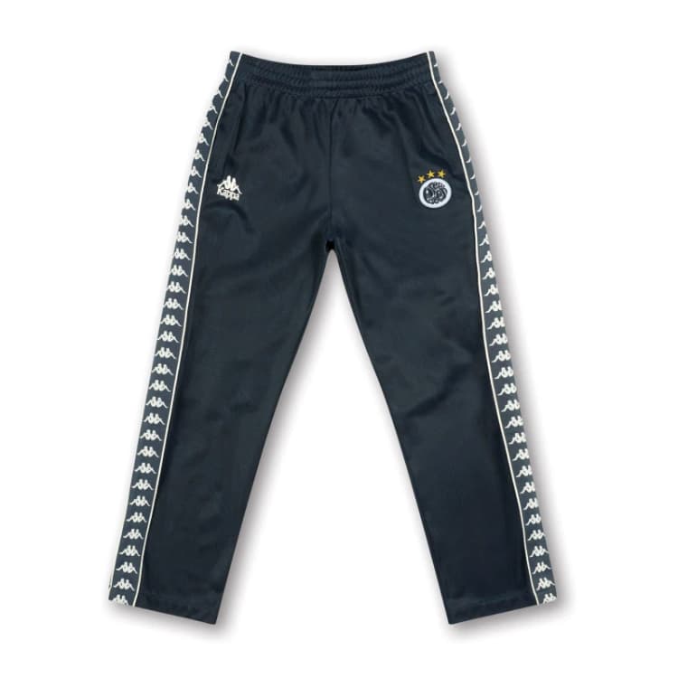 Image of Kappa Mens Closed Hem Poly Joggers Blue/White GPT male S