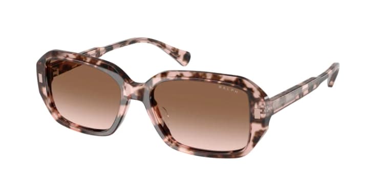 Image of Ralph 0Ra5325U Rectangle Sunglasses - Brown Brown WFBDF Unisex