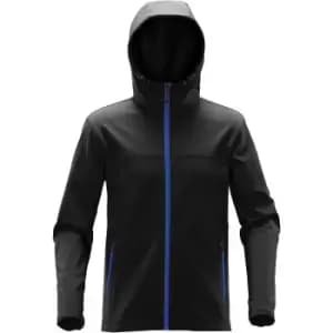 Image of Stormtech Mens Orbiter Softshell Hoodie (L) (Black/Azure Blue)