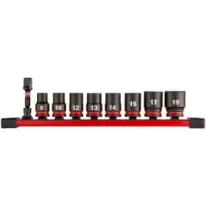Image of 4932480454 8 Piece 3/8 Shockwave Impact Socket Set - Milwaukee