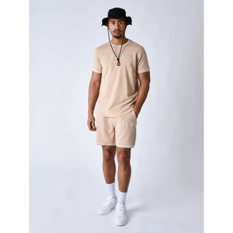 Image of Project X Paris Embroidered logo T-Shirt Project X Paris Beige Male XS