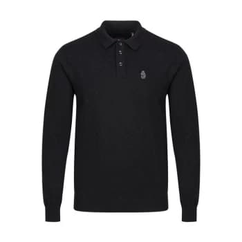 Image of Luke Sport Magestic Long Sleeve Polo Shirt - Black